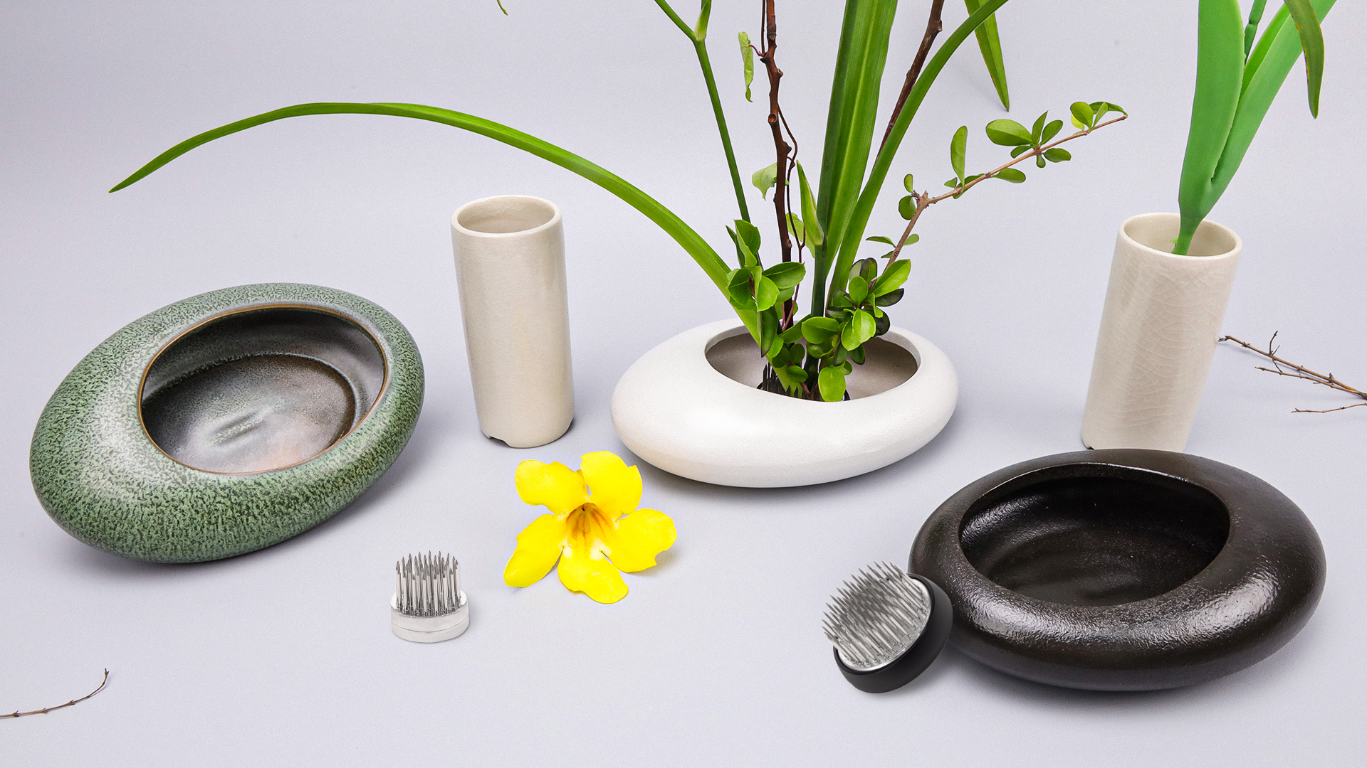 Amazon.com: Folmywy Ikebana Flower Frog Vase Kit Japanese Flower